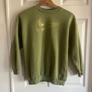 Nike Sage Green Crewneck with Gold Accents